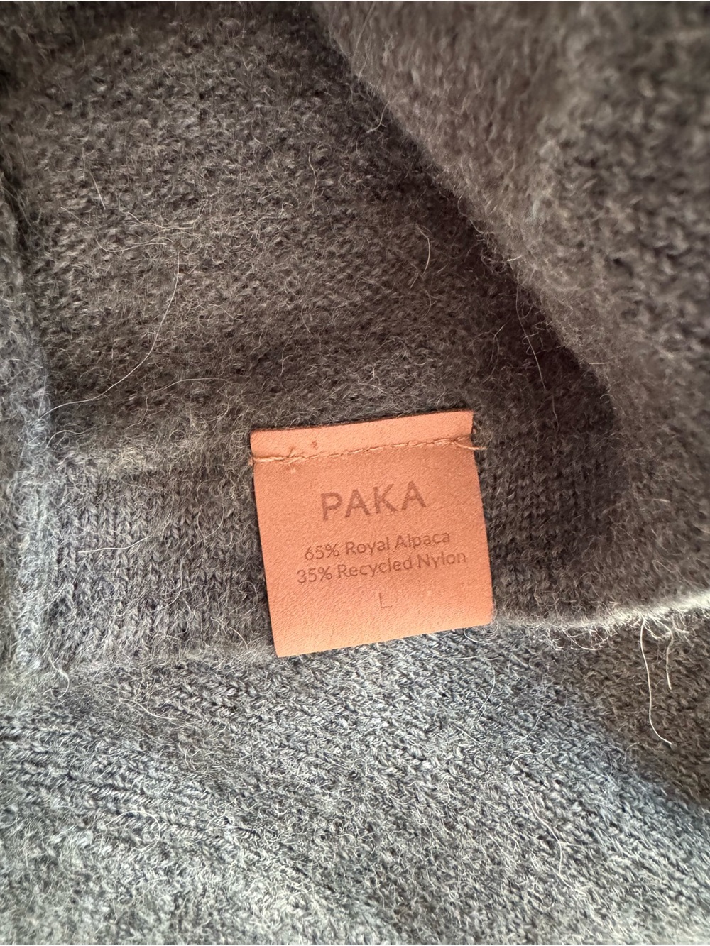 Paka Unisex The Hoodie Hooded Alpaca Blend Sweater Eucalyptus Green Large - Picture 10 of 13